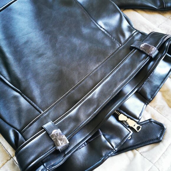 ARITZIA Wilfred Biker Vegan Leather Jacket ~ S (small) ~ like new - Picture 4 of 6